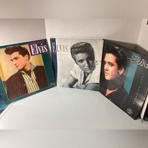 3 Elvis Presley calendars. 1994, 1998& 1999.. no writings but a little staining